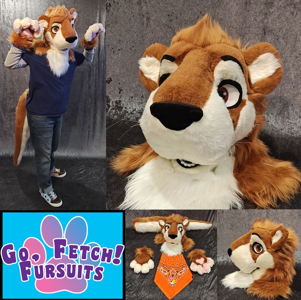 An otter partial fursuit!