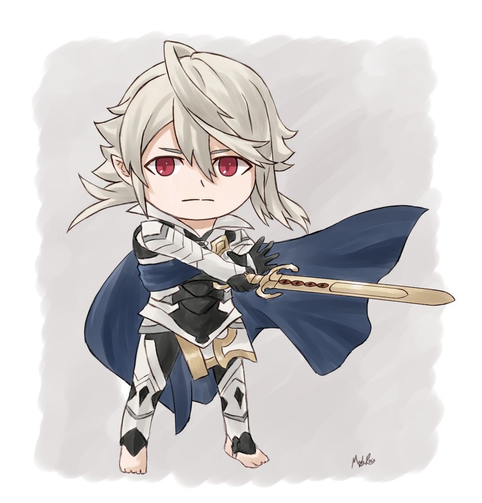 male Corrin Fire Emblem as a chibi