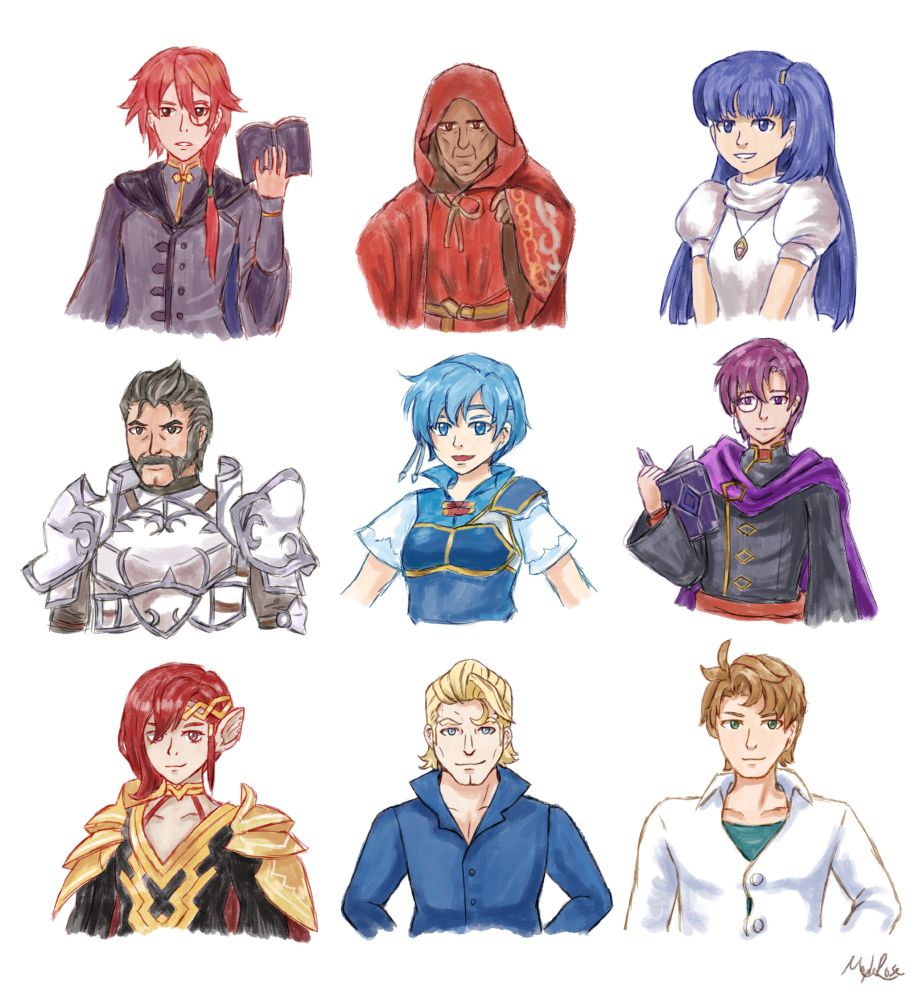 From top left to bottom right: Etzel, Bantu, Marisha, Tauroneo, Shanna, Canas, Elm, Arthur, Boucheron