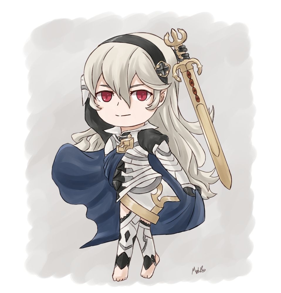 female Corrin Fire Emblem as a chibi