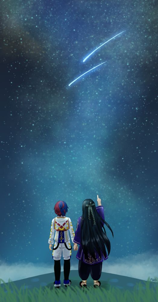 Alear and Seadall at the Somniel stargazing