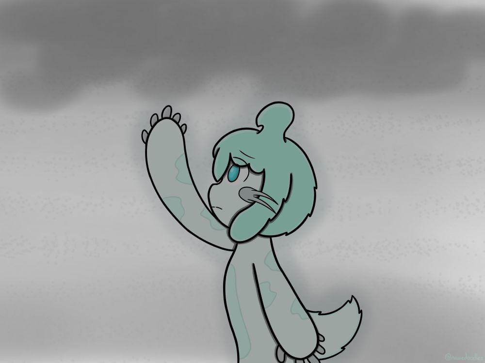 I like the rainy seasons, but not my mentality. [Also doodled on the 29th of October 2025.]

It has been a while since I've drawn a side-profile appearance of Nare, and I'm a bit surprised I managed to draw it out surprisingly well. Otherwise, following after that melancholy doodle, I continued down that path to expand those boundaries from my usual art style. (Oh, and it rained heavily this morning, so most of that inspiration was from that, too.)