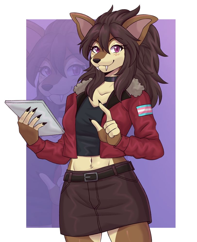 Halfbody commission of a worgen girl for Foriana in kofi