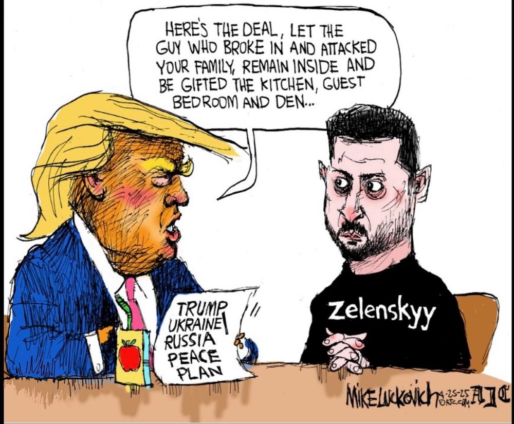 Trump telling Zelensky to let Putin take everything after breaking into Ukraine