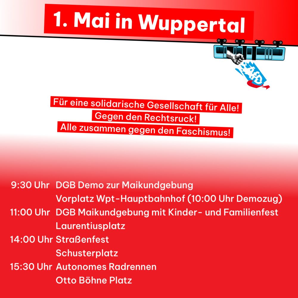 1. Mai in Wuppertal - Wuppertal stellt sich quer!