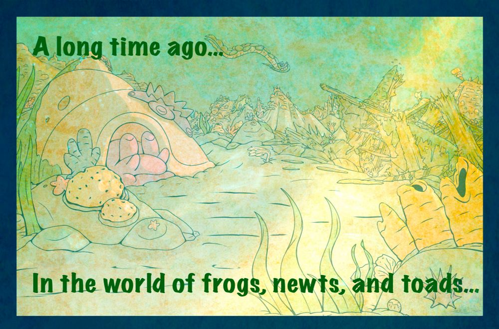 (Reupload) opening title card of an amphibia fan comic.