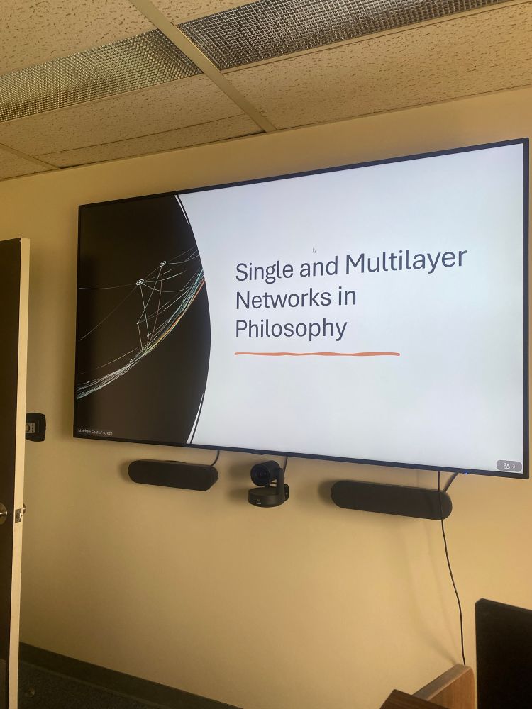 First slide of PhD defense titled “Single and Multilayer networks in Philosophy”