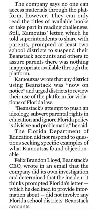 Image of the article from the digital edition of the paper.