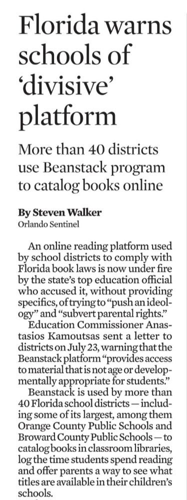 Image of the article from the digital edition of the paper.