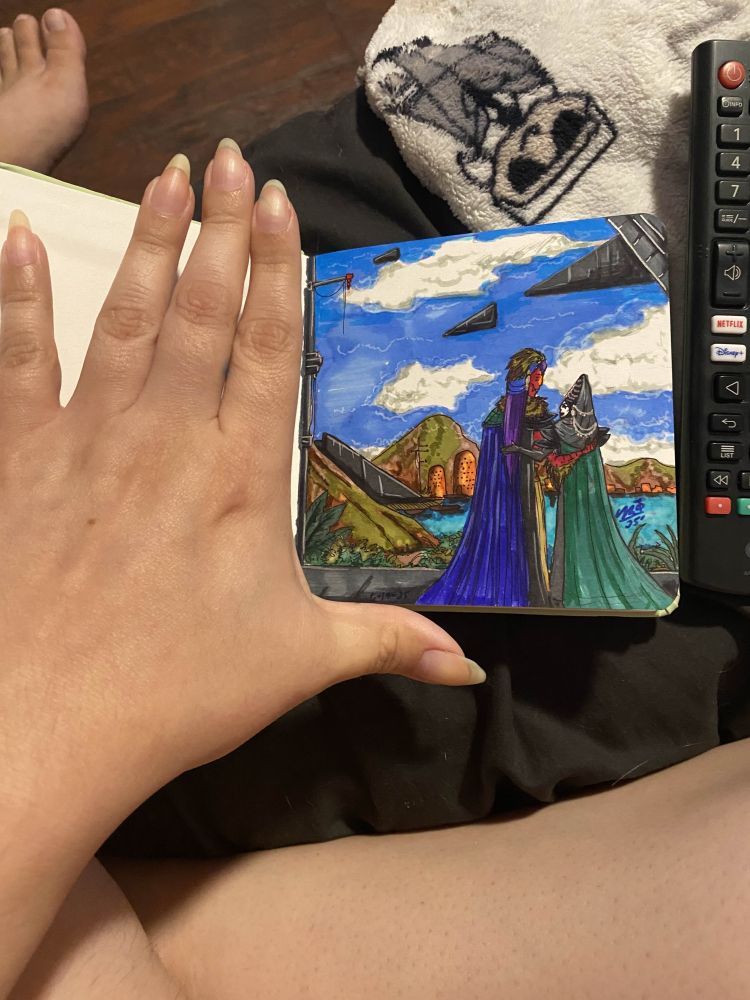 An added extra photo for comparison of how big the sketch really is! 