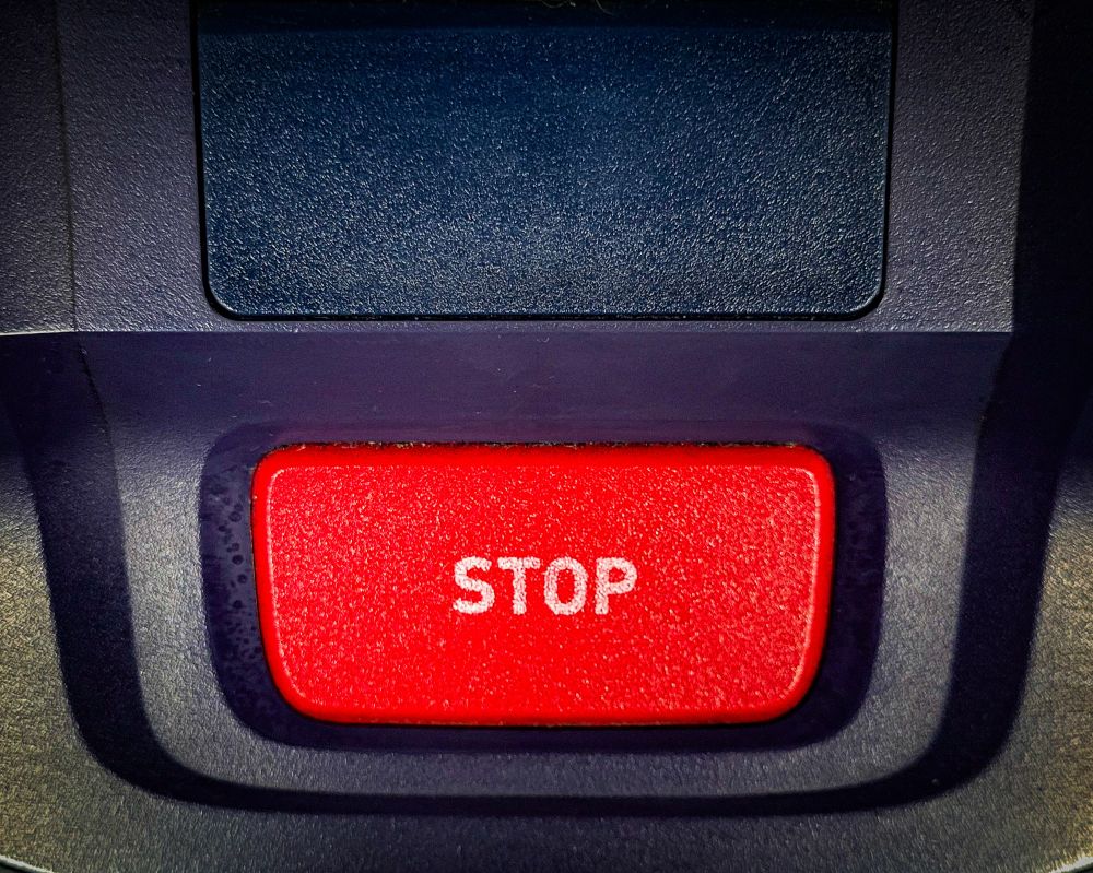 E-stop button. Treadmill. Vision Gym.