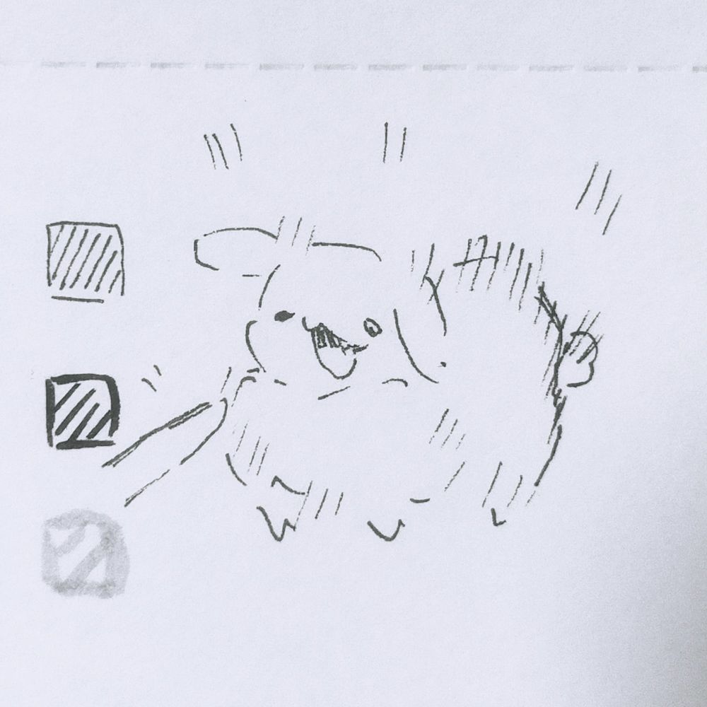 The chubby rabbit attack your finger !