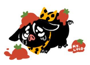 redraw of a drawing by crumb aka cuptoast but it's p-chan instead of crumb cat. art by me aka kylyco.