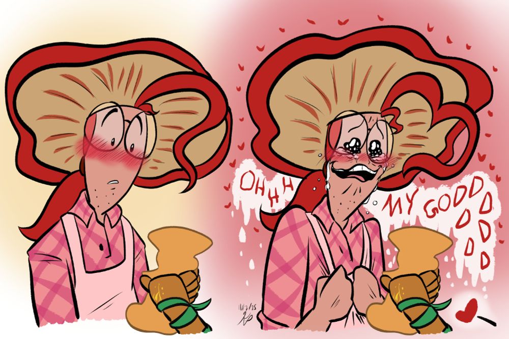 Swee stares at the cookie blushing for a beat, then bursts into tears, cleanching his shirt and moaning "OHHH MY GODDDD <3 <3 <3 <3 <3"