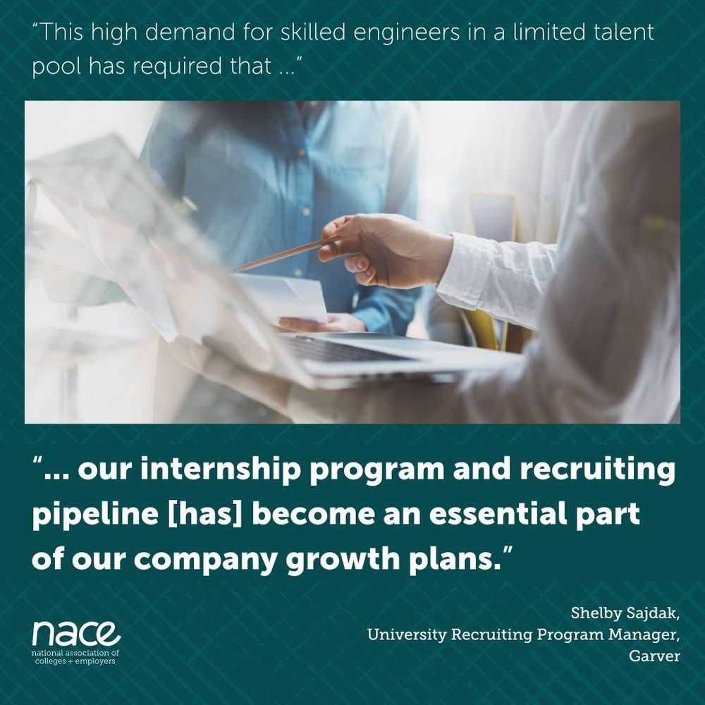 Graphic with a quote from the article highlighting the importance of internship program