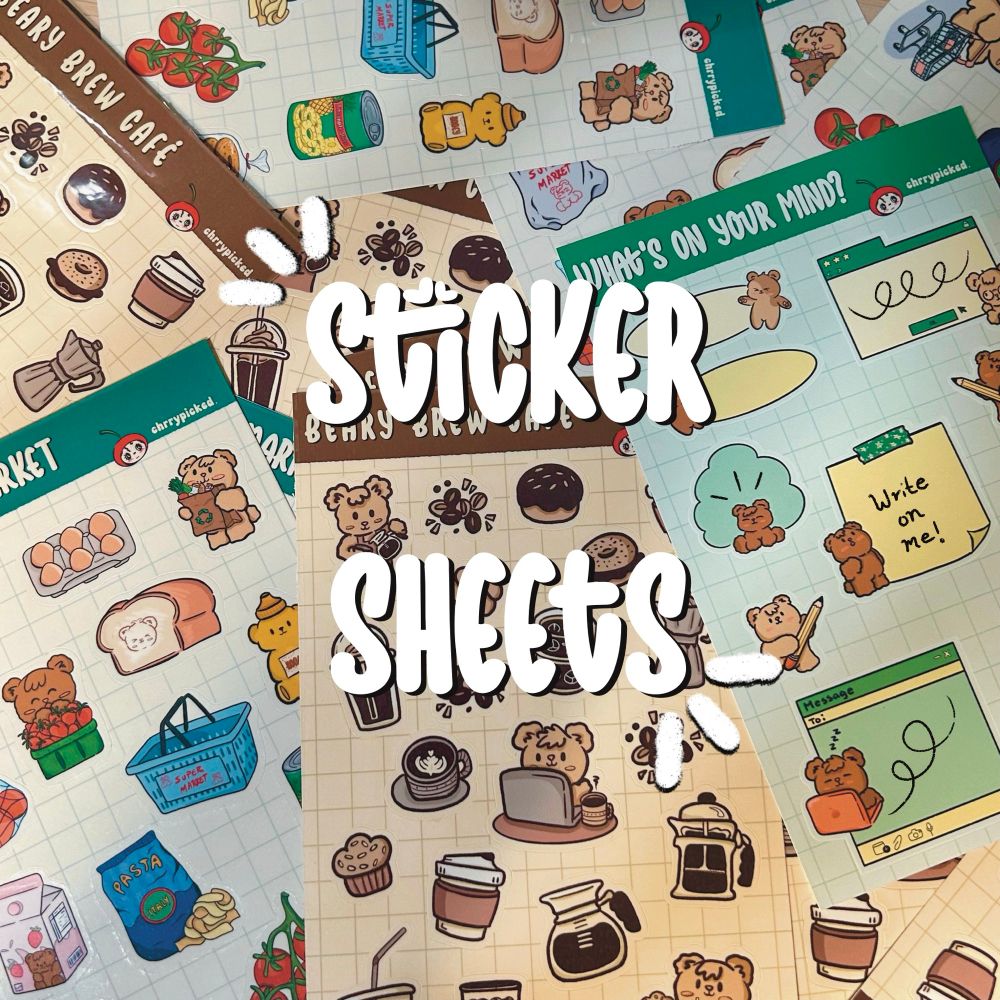 vinyl sticker sheets - water resistant + matte journal writeable sheets