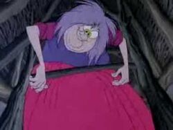 Madame mim getting big, filling the whole house