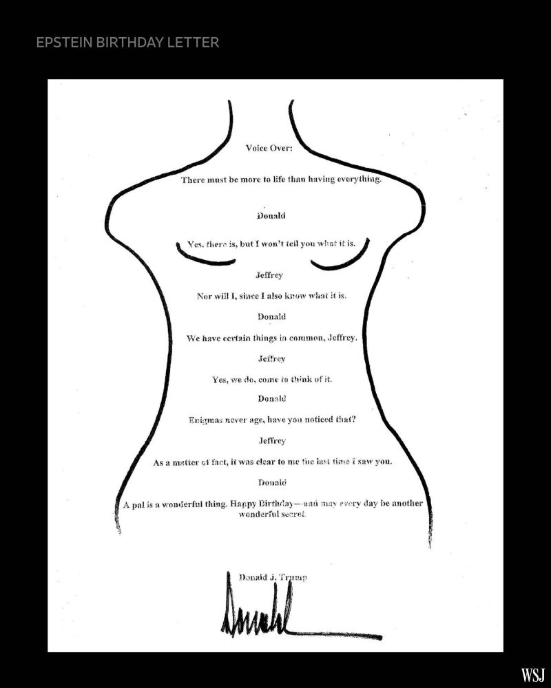 Trump's birthday letter for Epstein