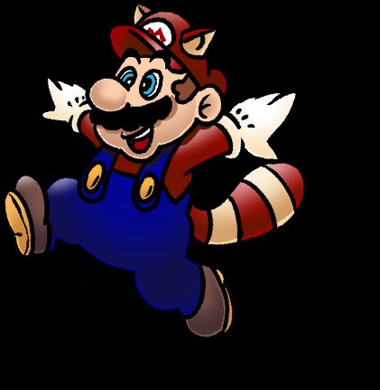 Racoon Mario, Fluttering to the Ground