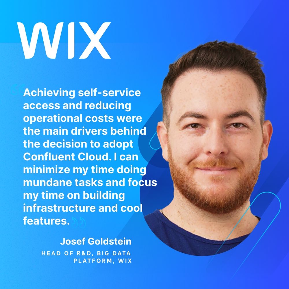 Wix Customer of Confluent quote card with headshot image