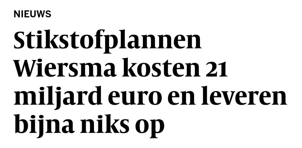 Volkskrant krantenkop: 