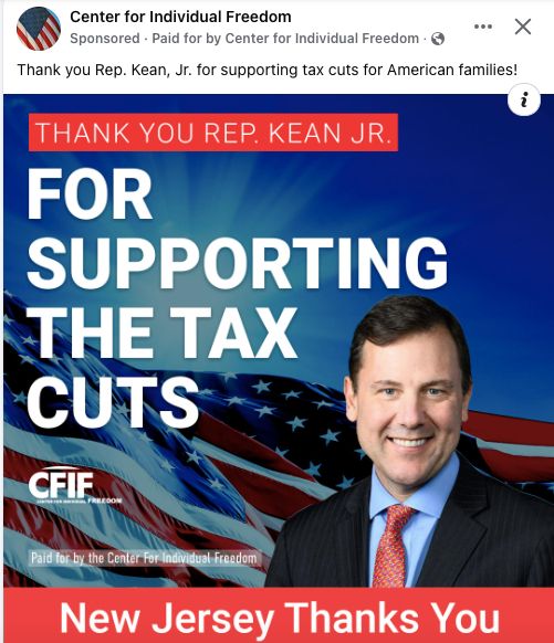 New Jersey Thanks You - Thank you Rep Kean Jr for supporting the tax cuts. 
