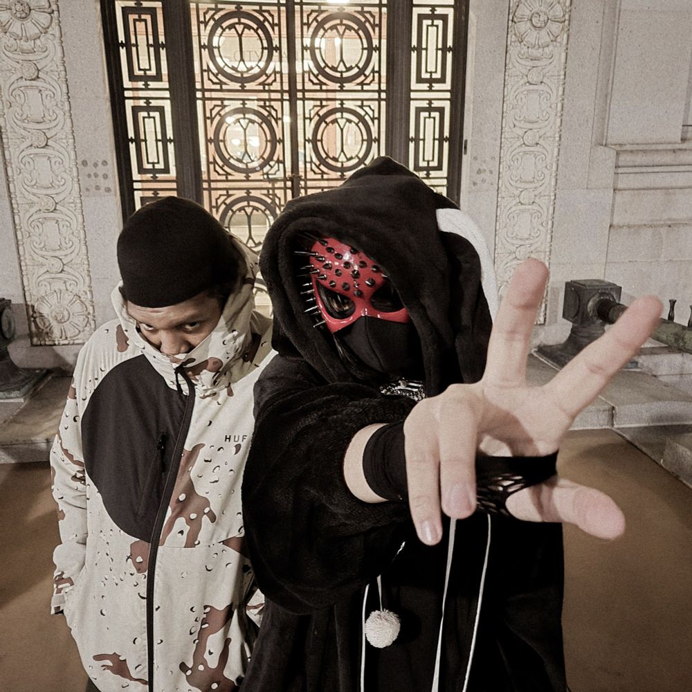 image of myself and Del to promote the album we are working on