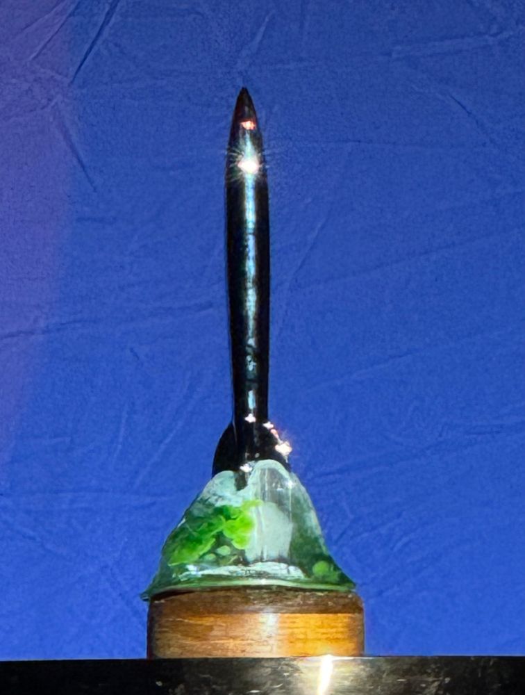 Our award on stage in the limelight.