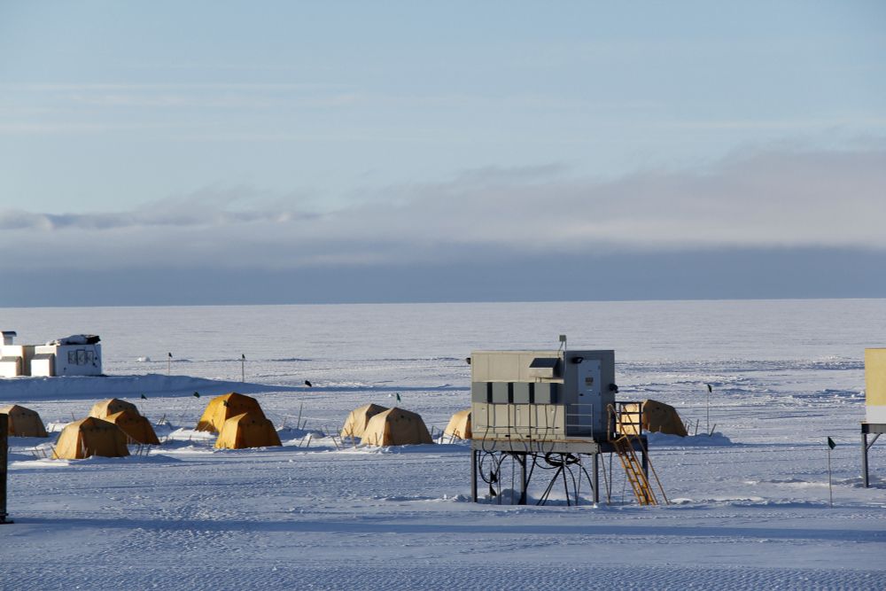 Tents for visiting researchers at Summit Station on Greenland's Summit Station.
