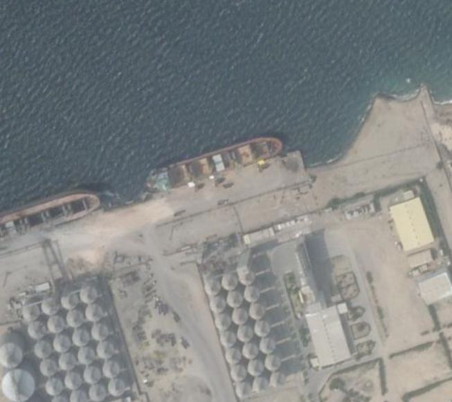 Houthi-controlled Yemen: Port of Saleef
Irtysh docked at the Port of Saleef for ten days, according to imagery and AIS data. Planet Labs