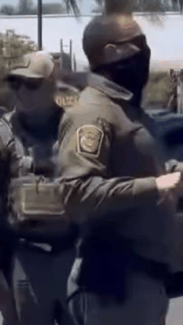 A series of images posted on social media show masked Border Patrol and ICE officers. 