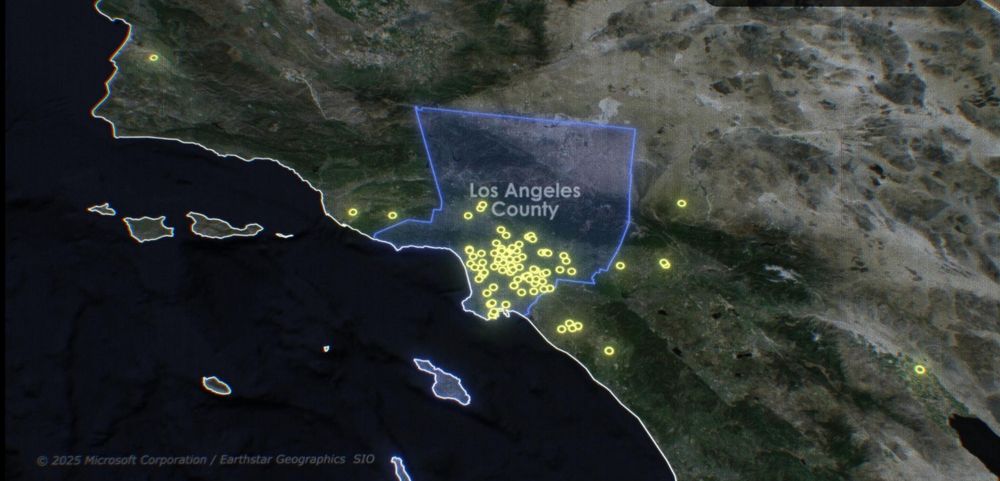 A map of incidents in the greater Los Angeles area Source: Evident Media. 