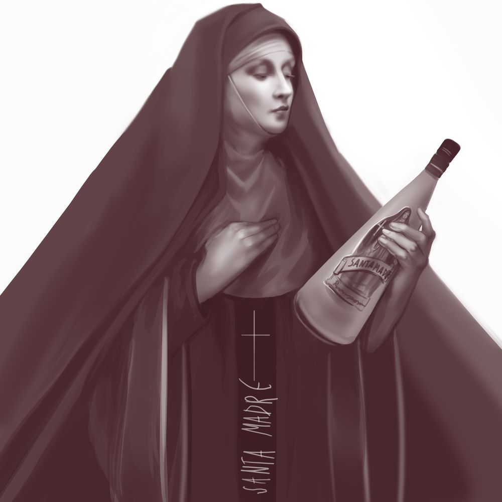 Regular nun, with regular Rompope
