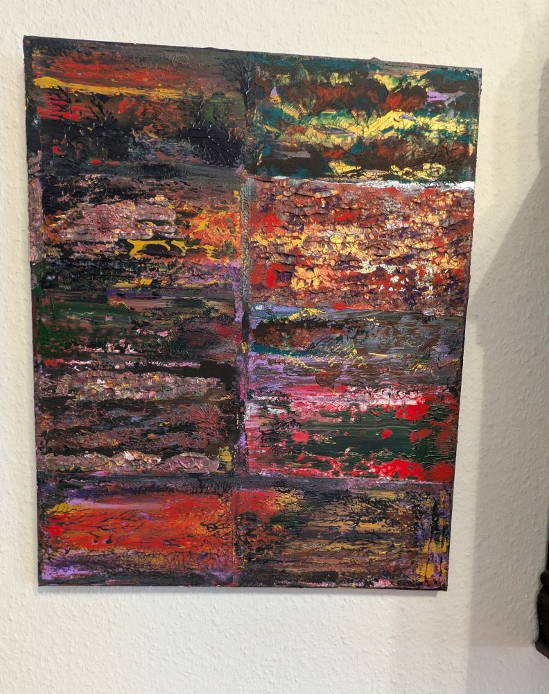 Wilde Farbverläufe. Acryl Rakel Technik in 10 Feldern 