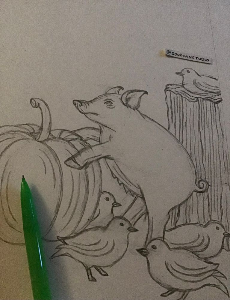 I often use sharp mechanical pencils to sketch out ideas before inking, however, I sometimes press too hard on the paper and the lead piece goes flying across the room somewhere.