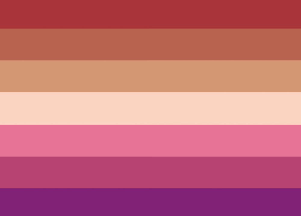Lesbian/WLW flag color picked from the previous image (Cait and Vi)