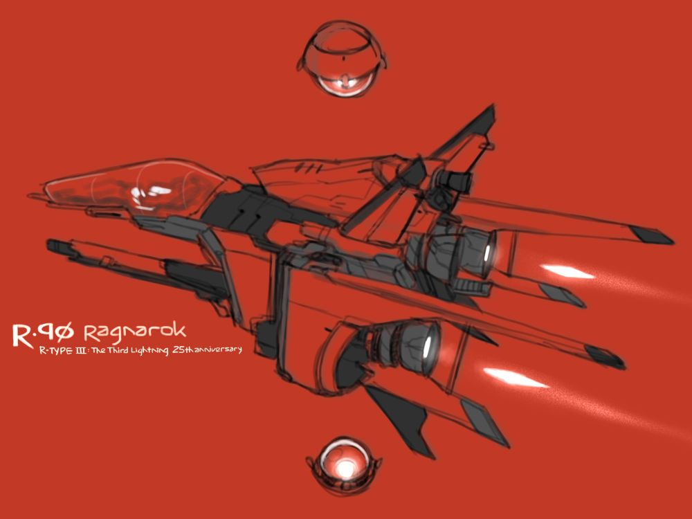 R-9 0 RAGNAROK
A fan art drawn for the 25th anniversary of "R-Type III" (SNES, 1993.)