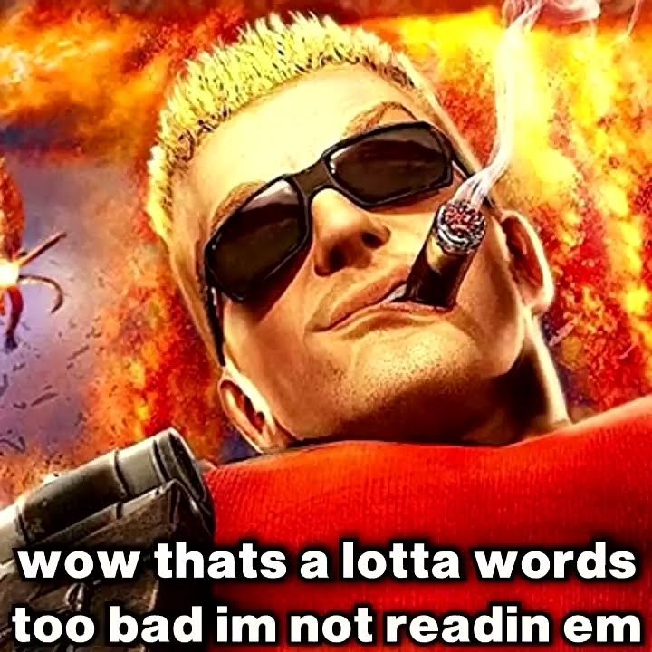 Wow thats a lotta words, too bad im not reading em