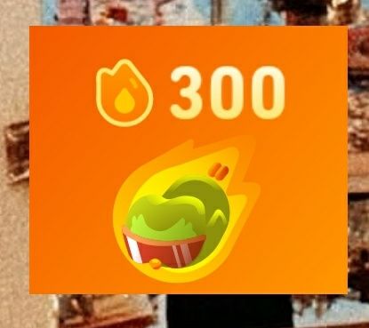 A screenshot of a 300 day streak on Duolingo. 