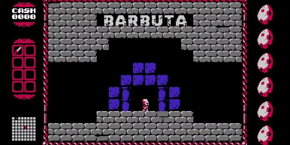 The first screen of Barbuta, a retro-looking adventure game