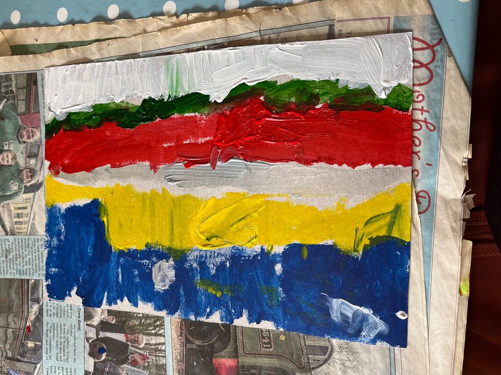 Colourful painting by a 5yo