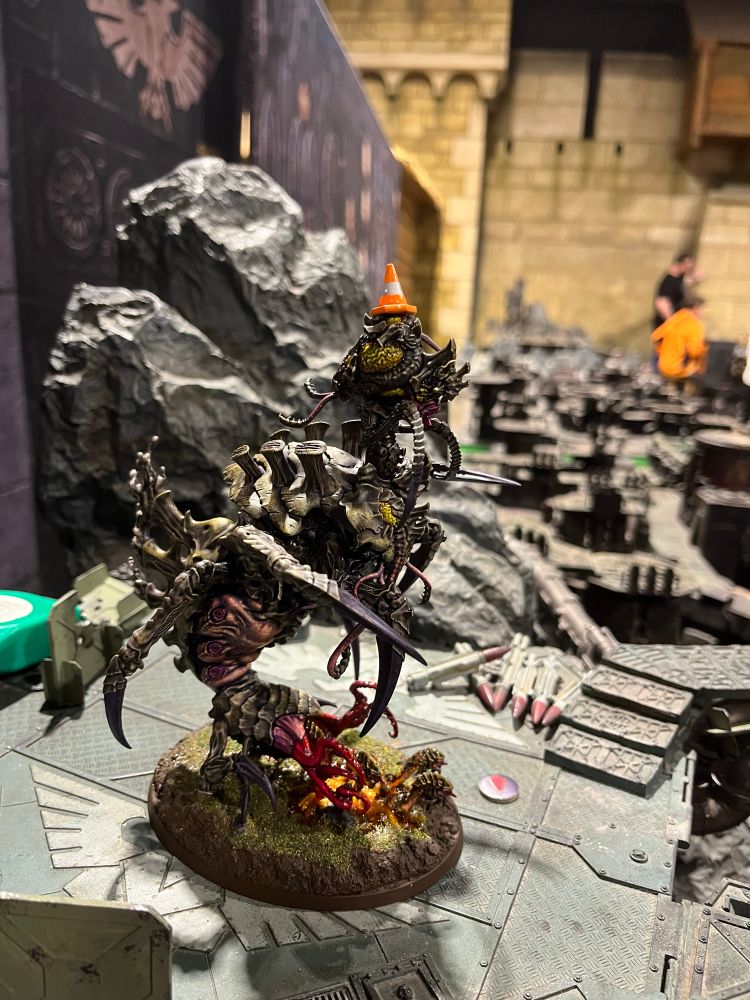 Killing the final boss with a cone to the head