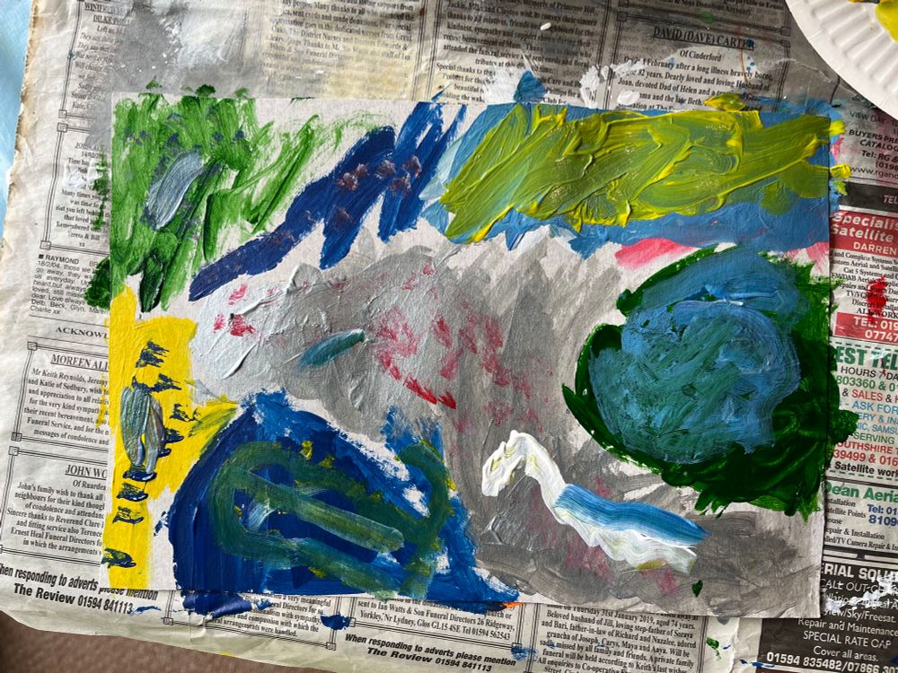 Colourful painting by a 5yo