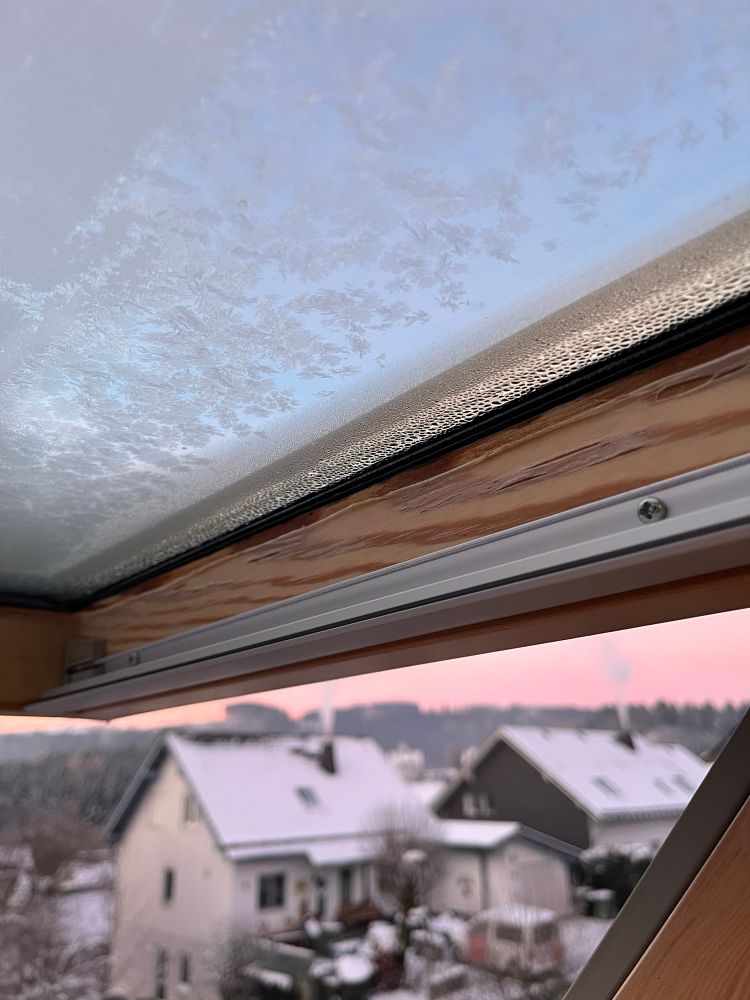siehe zuvor plus eisblumen am fenster