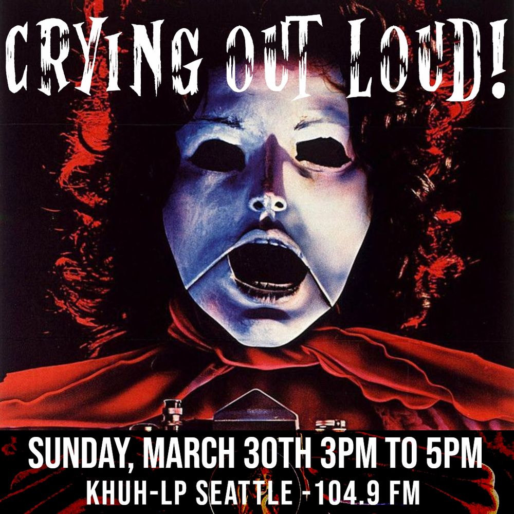 Sunday, March 30th from 3pm tune in to @khuh.bsky.social for  Seattle's least famous radio show: Crying Out Loud! Always live, always chaotic, and most of the times we talk with our mouths full of cookies. 🤷