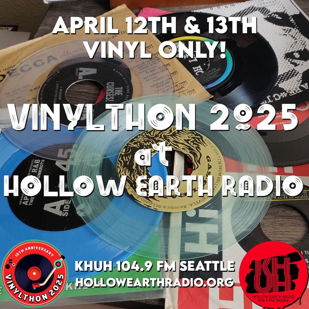 Open decks on Hollow Earth Radio @khuh.bsky.social bring your favorite albums and play them on the radio!

As part of the Vinylthon 2025 special programming, we will open our studio for you to play your favorite music on vinyl!