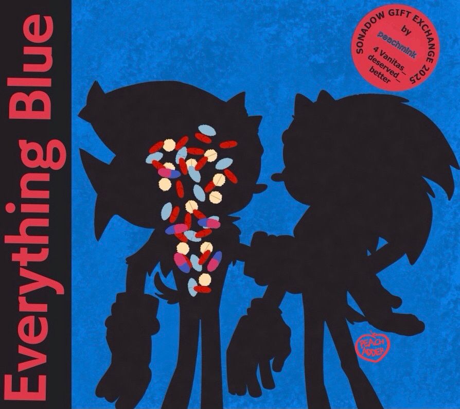 A redraw of one of cover of TV Girl’s album but with Sonic and Shadow the hedgehog 