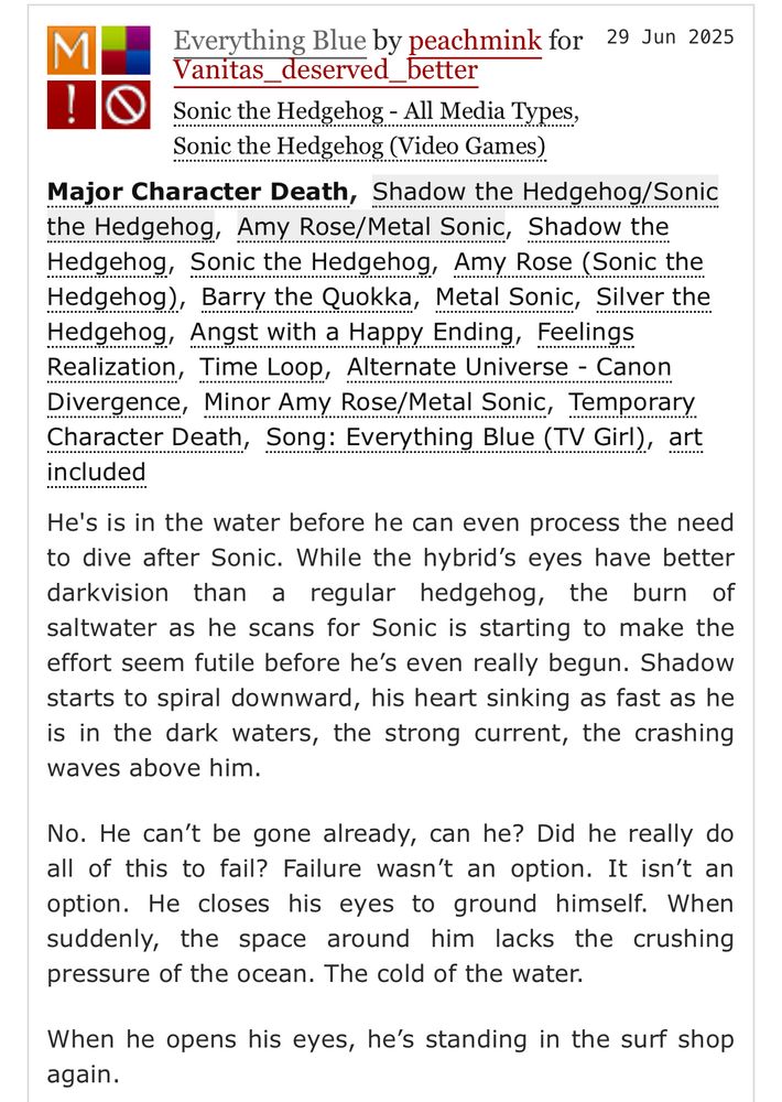 The tags for my fic! I never post my fic links on here, I feel so brave rn 