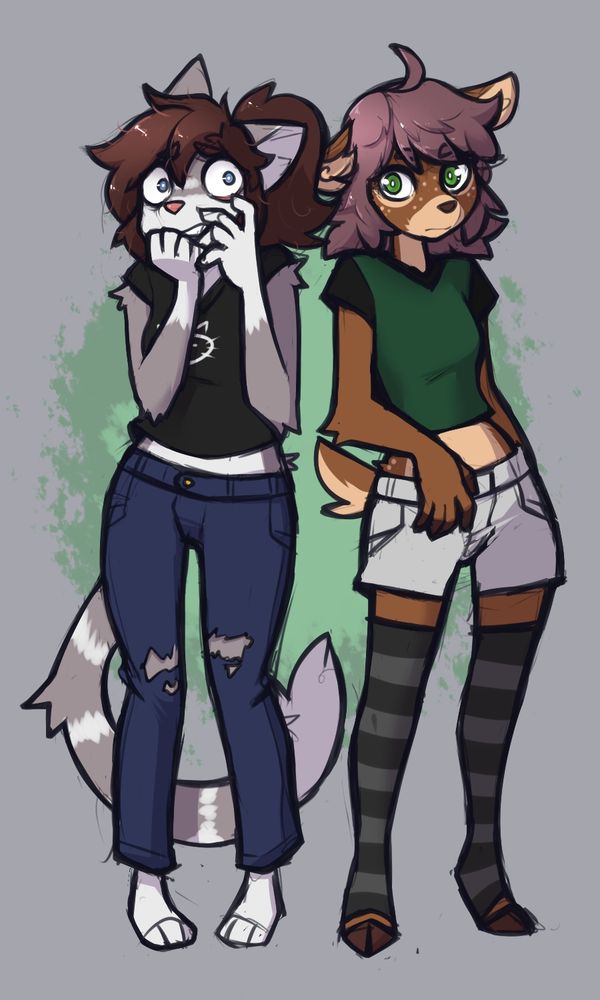 Marie (left) and Lucy (right)
Two friends and college students, newer regulars at Bee's Diner, going there for coffee hang before their classes start.
Present when Bee lashed out at Don for harassing a new customer for reasons they didn't quite know or care about, Marie points out something about the customer Don was talking to. Marie, despite Lucy's objections claiming she has a bad feeling about it, investigates. Lucy making no real effort to stop her, watching from her seat. This encounter ended up escalating and it got violent leaving Lucy wounded and in need of medical intervention.
Their testimony of what happened were different. Marie spinning a tale about a monster with lashing tentacles and a blood curdling screech, claiming she was in danger and acted in self defense, looked for a weapon and happening upon Bee's gun behind the counter, and firing a single shot at the monster.
Lucy's statement was less embellished, and was more of a truthful statement of events. Claiming she tried and failed to stop Marie from bothering that customer. Stating Marie managed to pull the customer out of their seat and onto the floor splashing their coffee in their face making them scream in pain. Curiously, tentacles were also mentioned, but no monster. Going on to claim after Marie shot them, she intervened and made an attempt to help the customer, chastising Marie for her reckless impulsiveness. She then claims something wrapped around her neck and flung her away directly into Marie, discharging the weapon, shooting her through the abdomen. The strange customer running off immediately after.
This whole event left Marie a fearful wreck, refusing to go anywhere near Bee's Diner. Her friendship with Lucy becoming frayed, seeing Lucy as a constant reminder of the events that day, they drifted apart. Officially ending when Marie cut off all contact with Lucy and moved away without telling anyone where she went. Especially not Lucy.
Lucy was left with an insatiable curiosity for w…