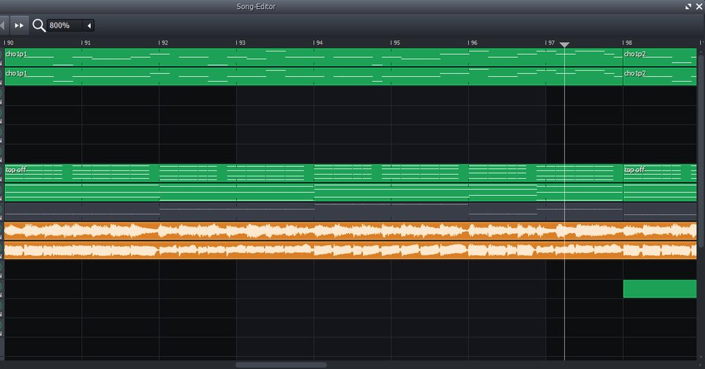 A screenshot of LMMS (digital audio workstation). Can't say much more than that at the moment.